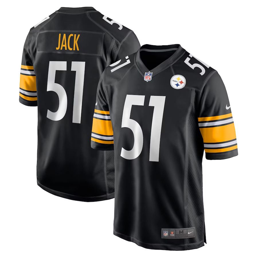 Men Pittsburgh Steelers #51 Myles Jack Nike Black Game Player NFL Jersey->pittsburgh steelers->NFL Jersey